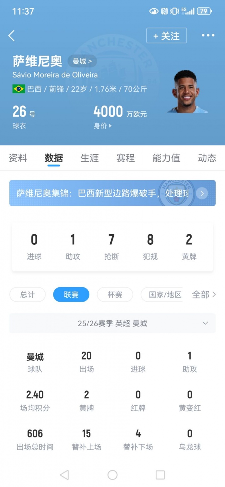世界杯高清比赛观看-还能卖上价吗?萨维尼奥赛季仅3球3助,曼城去年拒热刺7000万报价